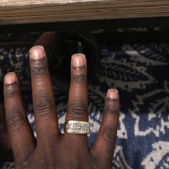 18kt solid gold 3row vvs1 Diamond ring - Picture 7 of 8